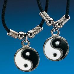 yin yang necklace metal